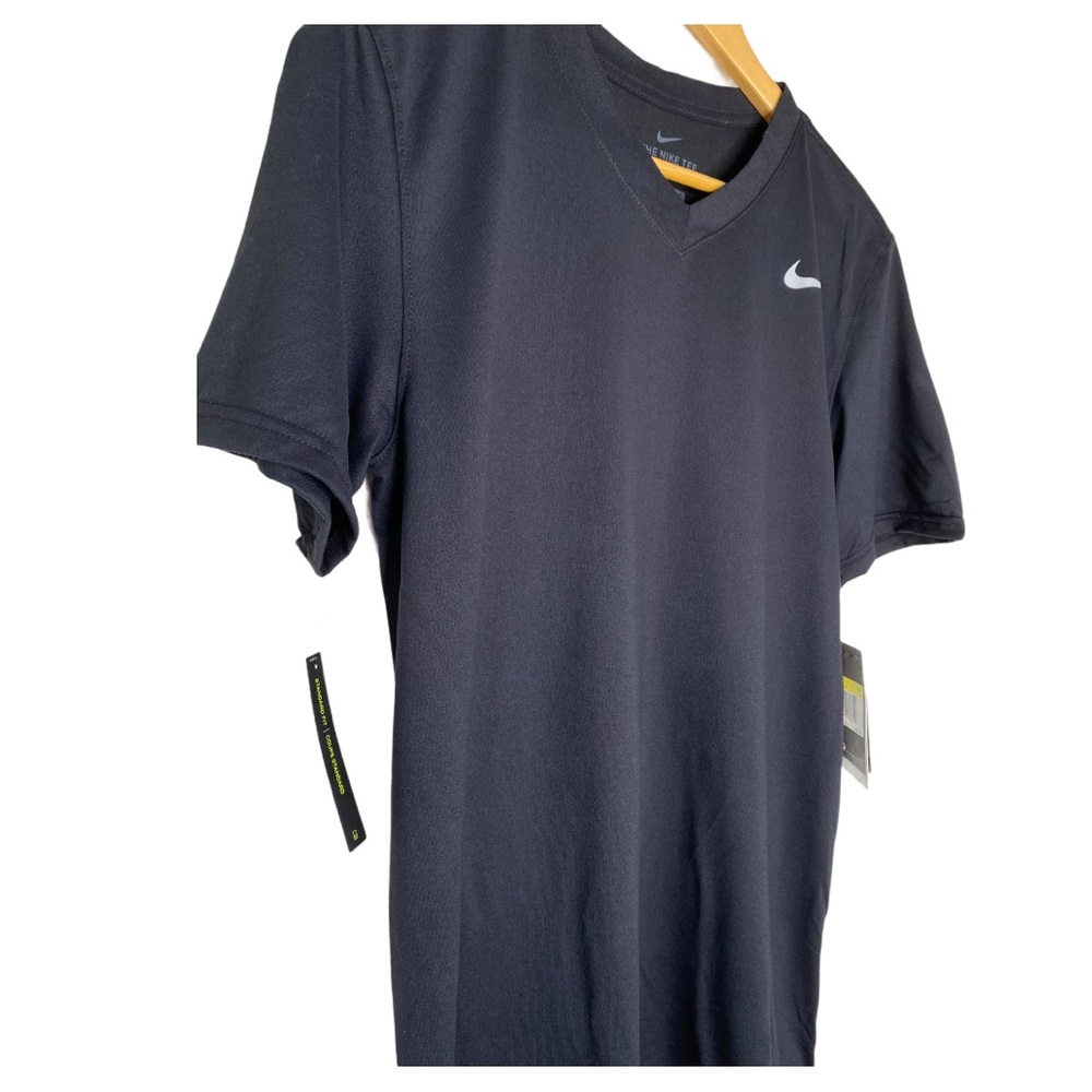 Nike Dri Fit Legend 2.0 V-neck Black Tee T-Shirt NWT - Picture 9 of 16